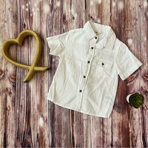 Classic White Button Down Shirt Short Sleeve